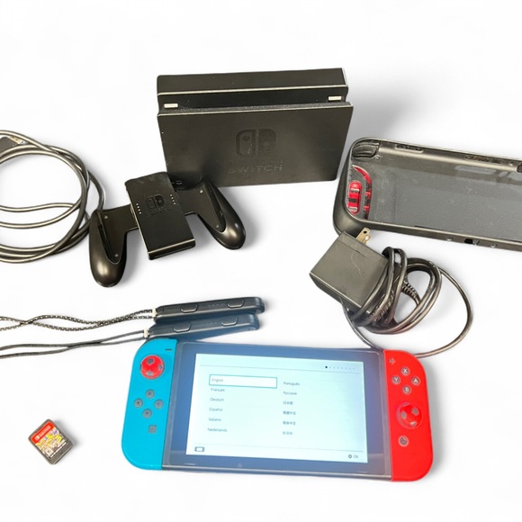 Nintendo Switch Console with Red and Blue Controllers - Picture 11 of 11